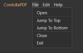 File and Edit drop menus